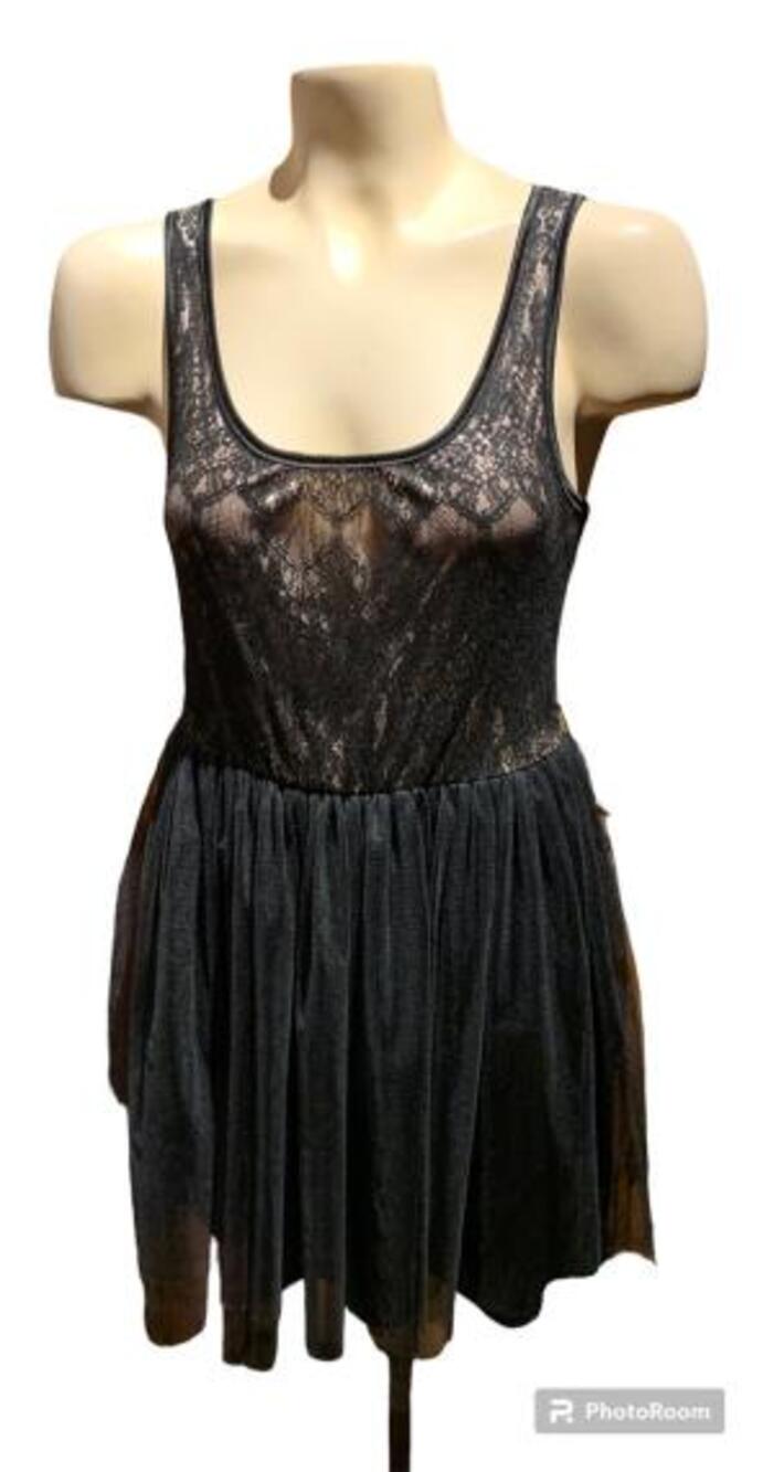 Wet seal black barbiecore dress